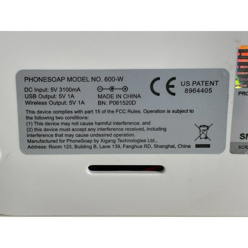 PHONESOAP 3 UV Cell Phone Sanitizer Cleaner & Dual Universal Charger White 600W